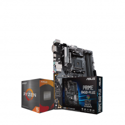 AMD Ryzen 5 5600G Processor With Radeon Graphics ASUS PRIME B450-PLUS GAMING AMD AM4 ATX MOTHERBOARD