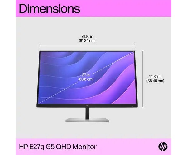 HP E27q G5 27 Inch QHD IPS Monitor