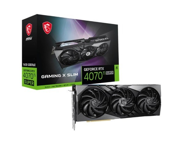 MSI GeForce RTX 4070 Ti SUPER 16G GAMING X SLIM GDDR6X Graphics Card