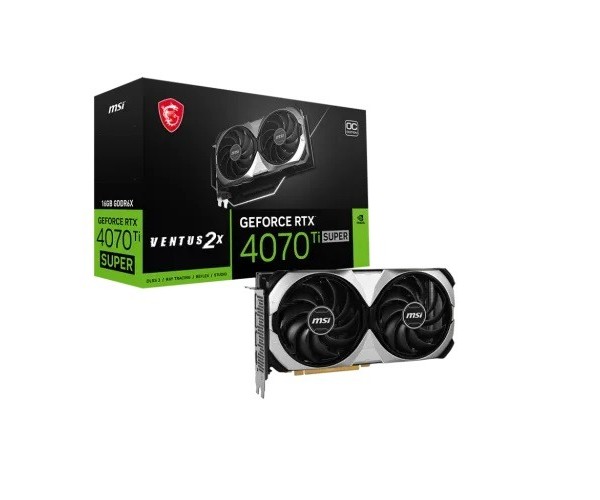 MSI GeForce RTX 4070 Ti SUPER 16G VENTUS 2X OC GDDR6X Graphics Card