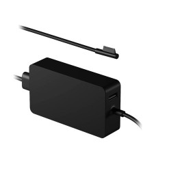 Microsoft Surface 65W US 2 Port (1xUSB-A & 1xSurface Port) Black Charger / Charging Adapter #Q5N-00001