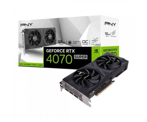 PNY GeForce RTX 4070 SUPER 12GB VERTO Overclocked Dual Fan DLSS 3 Graphics Card