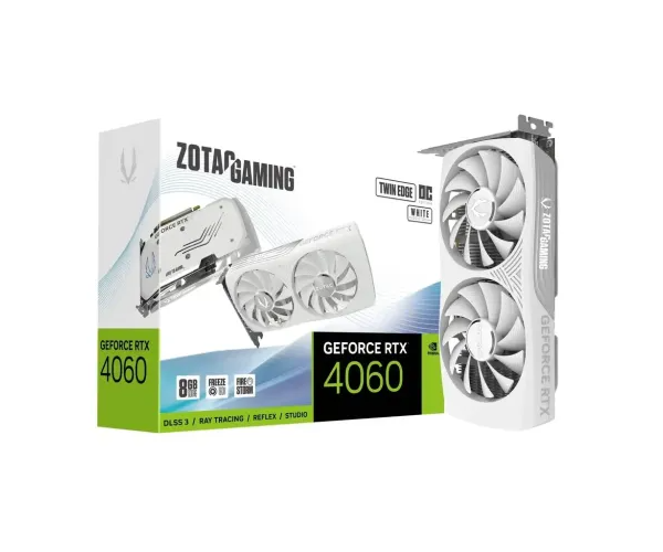 ZOTAC GAMING GeForce RTX 4060 8GB Twin Edge OC White Edition GDDR6 Graphics Card