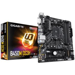 GIGABYTE AMD B450M DS3H ULTRA DURABLE RGB MOTHERBOARD