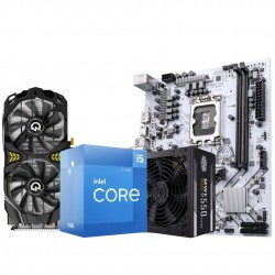 Intel Core i5-12400F Processor Colorful B760M-T PRO Motherboard PELADN RX 580 8GB graphics Cooler Master 550 Watt Bronze PSU Combo
