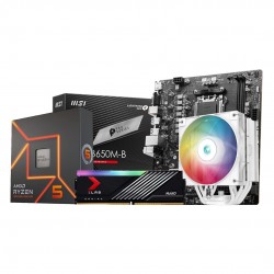 AMD Ryzen 5 7600 with MSI PRO B650M-B DDR5 Motherboard PNY DDR5 16GB 6000Mhz Ram & DeepCool AG500 CPU Cooler Combo